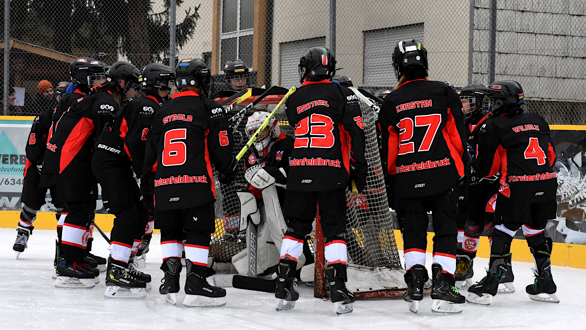 Die U11-1 vor dem Spiel gegen Pfaffenhofen.