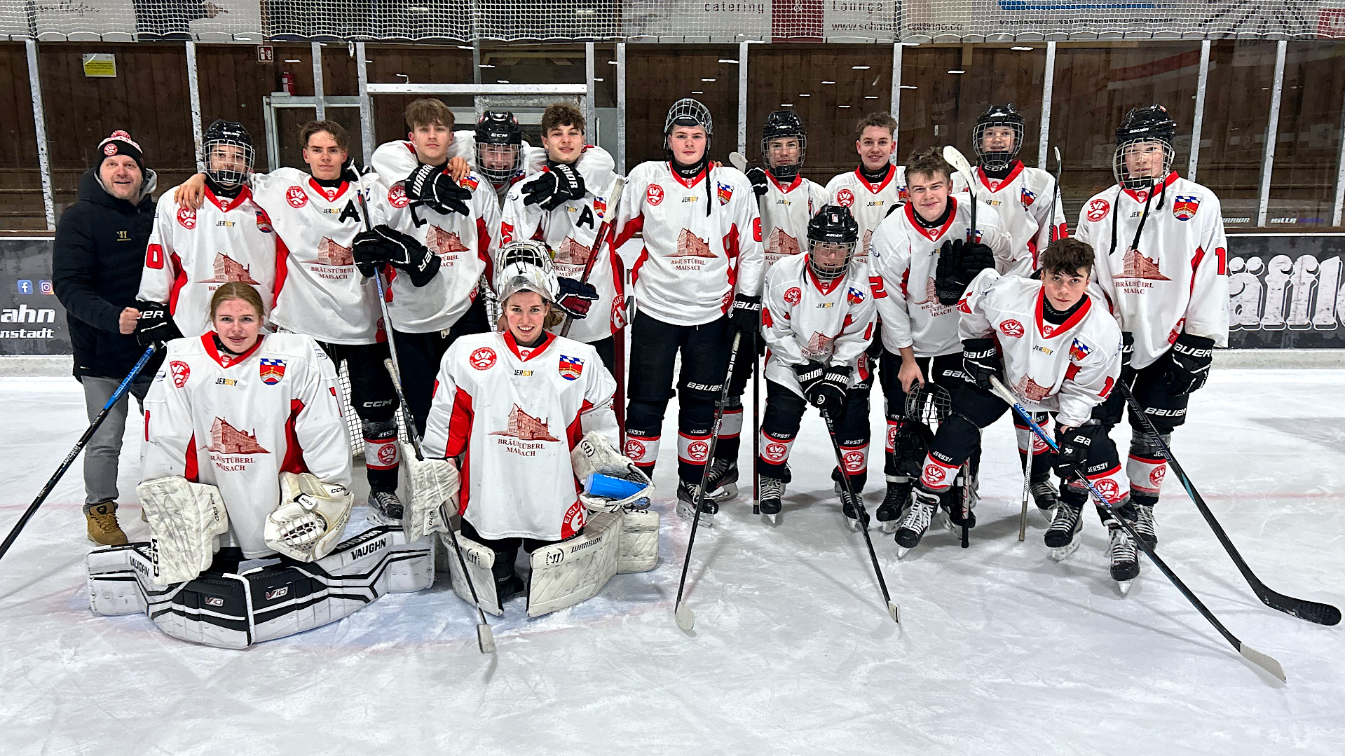 Die U17 des EVF nach dem Sieg beim ERC Sonthofen am 28.12.2025